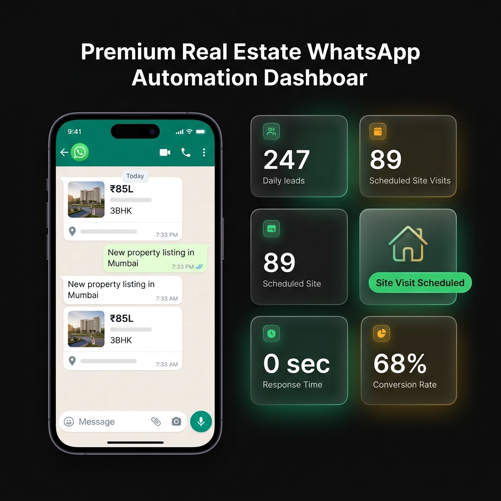 WhatyPie Real Estate WhatsApp Automation Dashboard